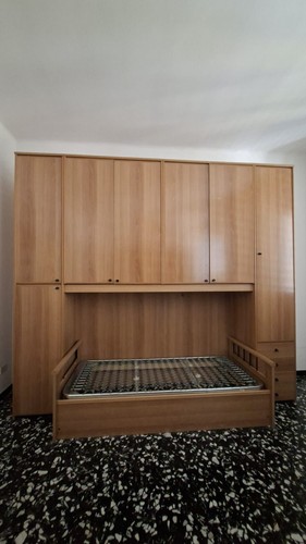 Letto legno marrone - marrone, effetto